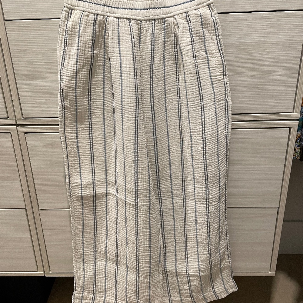 Beachy Blue White Pants